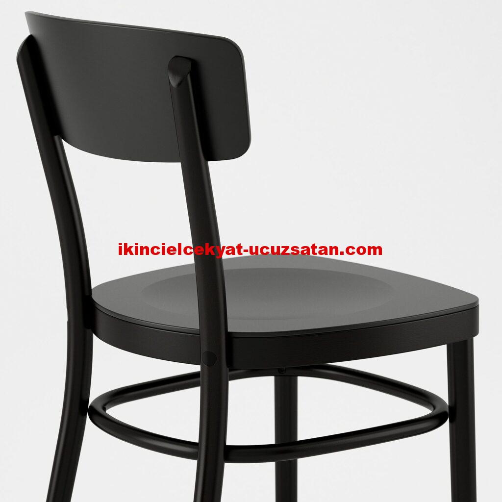 ikinci el ikea siyah ahşap sandalye